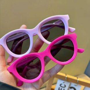 Dopamine Candy Color Frosted Children's Sunglasses Wholesale Fashion Retro Versatile Sunshade Children Sun Protection Baby