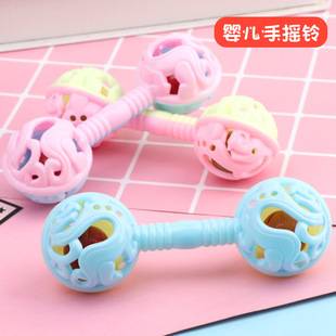 Cross-Border Specially Designed for Double-Headed Fun Rattle Baby Toys Baby Grasping Hand Toys Rattle Early Education Class Gifts