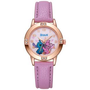 Cross-Border Dropshipping Rose Gold Diamond Belt Watch Female Student Watch Girls Junior High School Student Special Exam Watch