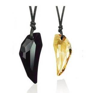 Domineering Wolf Tooth Star Crystal Casual Adjustable Length Necklace Couple Accessories Men's Personalized Lucky Pendant