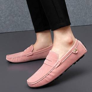 Cross-Border Large Size Loafers Spring and Autum New Family Beanie Shoes 38-48 Size Men's Driving Shoes Export Men's Shoes