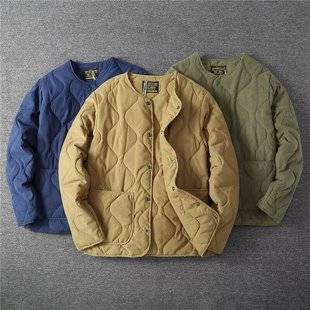 2023 autumn and winter New quilted thickened jacket men's versatile retro style trendy warm cotton padded jacket cotton padded jacket