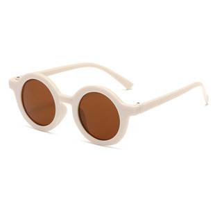 Children's Sunglasses Round Sunshade Children's Sunglasses Anti-Uv Retro Fashion Baby Photo Catwalk Glasses