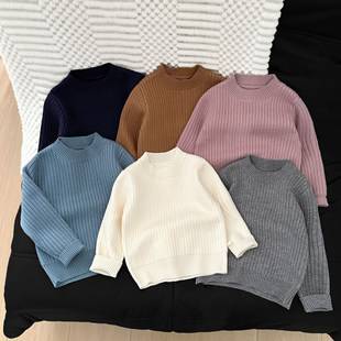 Baby Clothes All-In-One Velvet Thickeneded Sweater Autumn and Winter Style Warm and Versatile Bottoming Inner Sweater for Male and Female Babies