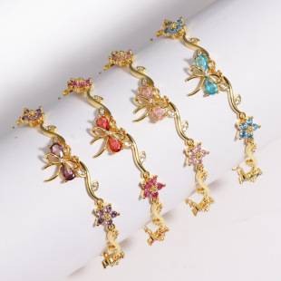 Cross-Border Best-Selling Floral Bowknot Bracelet, Sweet and Delicate, Creative and Versatile, High-End Women's Jewelry