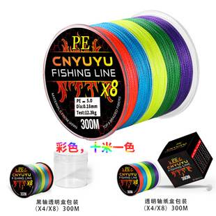 4-Strand 8-Strand 100.3m 500.1m Colorful 10.1m Color Fishing Line Pe Braided Line Fishing Line