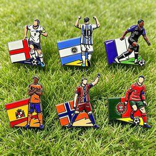 2026 USA-Canada-Mexico Football Badge, Star Player Brooch, Backpack Decoration, Messi and Ronaldo Commemorative Bar Gift