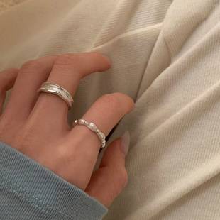 South Korea new plain ring ring female niche ins high sense opening adjustable ring wholesale foreign trade cross-border ring