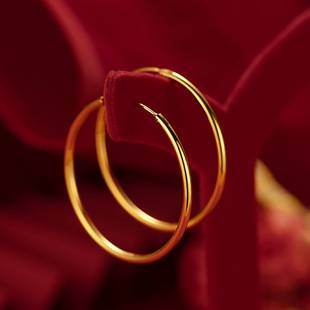 Gold Store Same Style Large Hoop Earrings European and American Exaggerated Women's Fashion Light Luxury Floral Bride Circle Earrings Wholesale