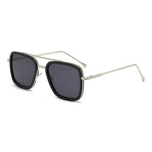 New Iron Man Same Style Sunglasses, European and American Sunglasses, Men's Trendy Glasses, Fashionable Square Frame Spider-Man Sunglasses