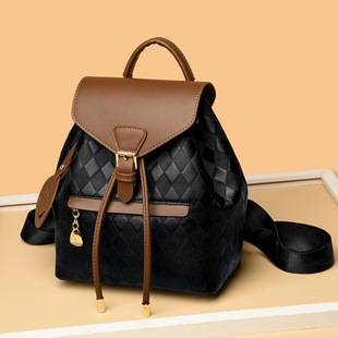 Women's Travel Backpack, Lightweight Retro Color-Blocking Women's Backpack, Multi-Functional Student School Bag, Fashionable and Versatile Travel Bag