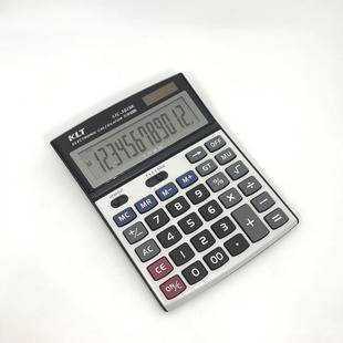 Kuolingtong Desktop Dual Power Solar Calculator factory direct sales head-up large screen metal aluminum surface