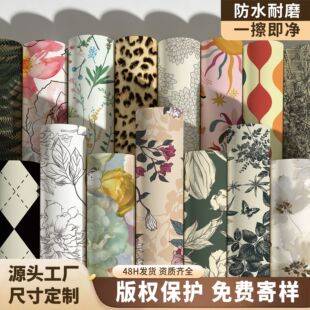 Cross-Border Wallpaper Dormitory Wall Decoration Furniture Renovation Wall Stickers Background Wall Waterproof Self-Adhesive Wallpaper Factory Wholesale