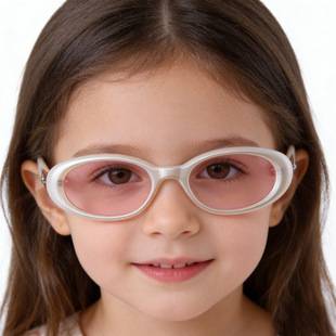 Children's sunglasses new retro fashion small frame oval sunglasses men and women baby versatile sun protection concave shape glasses