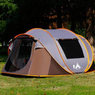 Manufacturer Wholesale Fully Automatic Quick-Open Tent Outdoor 3-4 Person Foldableing Portable Throwing Tent Beach Camping Style Cross-Border Supply