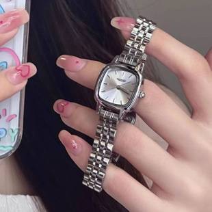 New Square Steel Band Watch for Women, Waterproof, Niche High-End Watch, Women's Quartz Watch Wholesale