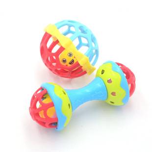 Gangbi bear baby hand ball baby grip training hand rattle newborn touching toy can be boiled