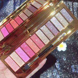 Winnie the Pooh Exploding Pearlescent Eyeshadow Flashing to the End Polarized Glitter Earth Color Peach Blossom Stage Makeup Winnie the Eyeshadow