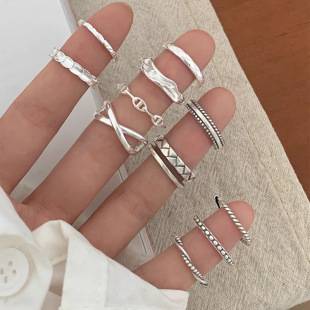 Retro Tail Ring Collection Ring Women's Opening Adjustable Cold Style Niche High-end Stacked Finger Ring New Jewelry