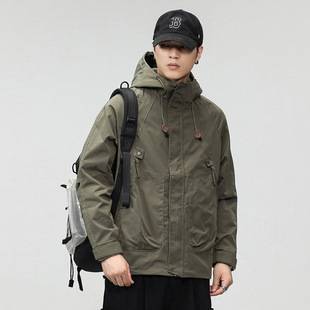 Hooded assault jacket jacket men's outdoor waterproof windbreaker spring and autumn 2024 new fashion brand overalls