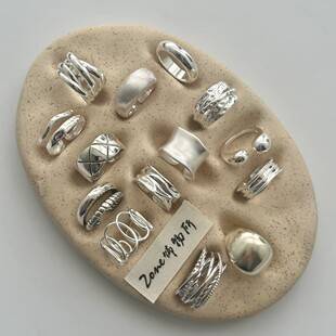 925 Sterling Silver Plain Ring for Women, Light Luxury, High-End Feel, Niche Design, Non-Fading, Adjustable Open Ring