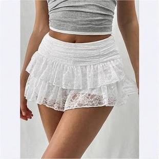 Cross-border New European and American Multi-layer Cake Stacking Skirt Spice Girl Sexy Fashion Lace Skirt Skirt