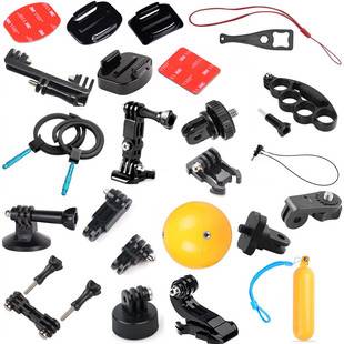 Universal accessories for sports cameras J-type adapter base adapter long screw integrated base selfie five-finger ring