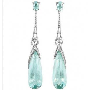 Wish Hot Selling New Green Crystal Fashion Bride Earrings European and American Cross-border Fashion Jewelry Earrings