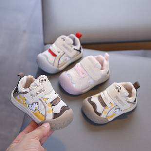 Infant soft-soled walking shoes, new spring and autumn models, breathable non-slip sports shoes for boys and girls, cute toddler functional shoes