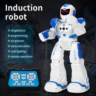 Intelligent Remote Control Robot Police Officer, Intelligent Early Education Robot, Electric Plastic Infrared Sensor Children's English Toy