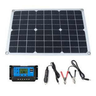 Cross-Border Exclusive Supply of 20W100W Monocrystalline Solar Charging Panel Set Portable Mobile Phone Battery Car Charger