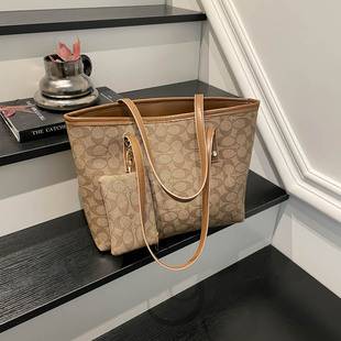 High-end large-capacity shopping bag for women, 2025 new fashion versatile handbag, popular large crossbody bag