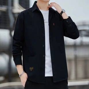 2024 No-Iron Loose Shirt Men's Long-Sleeved Casual Work Shirt Autum Men's Jacket Versatile High-End Trend