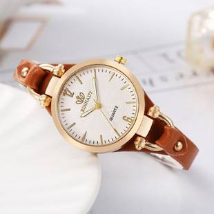 Hot sale new ladies quartz thin belt dial watch fashion simple student watch wish AliExpress generation