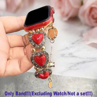 Cross-border bestseller retro heart bracelet smart watch strap suitable for Apple Watch 38-49mm specifications