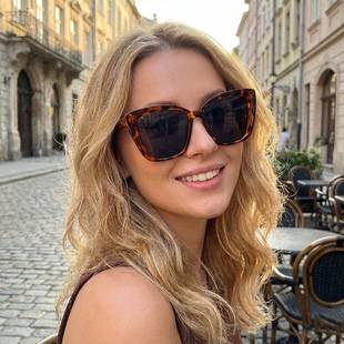 Sunglasses New European and American Cross-Border Punk Future Trendy Women's Y2K Face-Showing Small Street Photography Fashion Cat-Eye Sunglasses