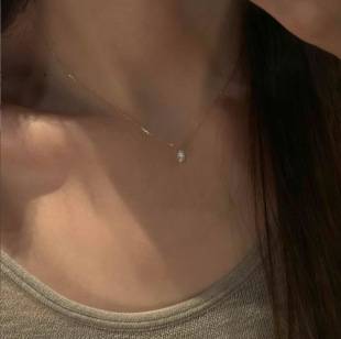 Water Drop Zircon Necklace Women's Accessible Luxury Niche High-End Clavicle Chain Accessories Neck Chain Choker