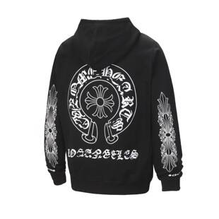 Correct Version C+H26Ss Autumn and Winter Hot-Selling Horse Hoof Sanskrit Print Zipper Hoodie Couple Style One Piece
