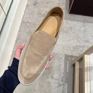 [Top Channel] New Summer LP Loafers for Men, Suede Slip-On Business Shoes, Large Size Men's Shoes