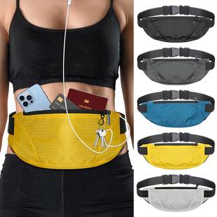 Outdoor Sports Mobile Phone Waist Bag Men's and Women's Running Waterproof Bag Equipment Fitness Kettle Storage Bag Body-Fit Elastic Belt