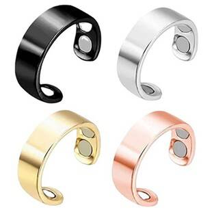 In-Stock Amazon Hot-Selling European and American Style Couple's Dual Magnetic Adjustable Magnetic Therapy Ring Anti-Snoring Ring