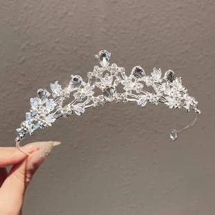 Bridal Crown Korean Wedding Hair Accessories Princess Atmosphere Birthday Crown Eighteen-Year-Old Adult Female Gift Headdress Super Fairy