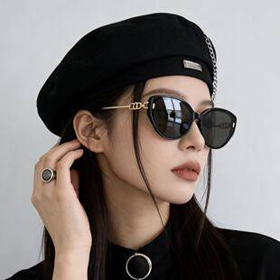26 Cat-Eye Sunglasses, UV Protection, Sun Protection, High-End Small Frame, Brightening Sunglasses for Women, Popular on Live Streaming, UV400