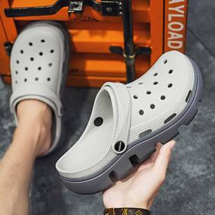 Hole Shoes Men's Outer Wear Beach Shoes Anti-slip Casual Breathable Couple Baotou Slippers Summer Sandals for Women