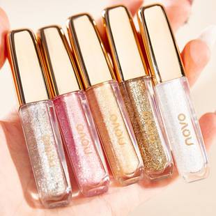 Novo5460 Crystal Sparkling Fine Glitter Eyeshadow Sparkling Glitter Powder Explosive Silkworm Brightening Liquid Single Color Eyeshadow Liquid
