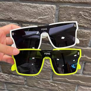 2026 New Model Children's Sunglasses Large Square Frame Boys and Girls Fashion Street Style Large Frame Trendy Glasses Personalized for Kids