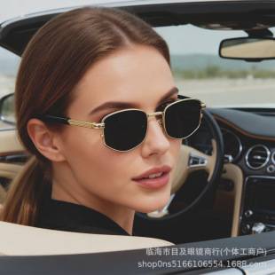 New Cross-Border Metal Polygonal Women's Sunglasses, Uv Protection, Stylish and Fashionable Sunglasses, 2026 Big-Name Eyewear