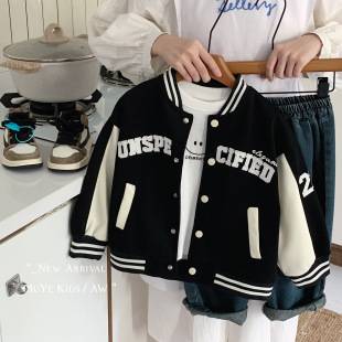 Muye Autumn Jacket Huzhou Zhili Children's Clothing Boys' Korean Style Color Block Baseball Jacket Children's Apparel Baby Jacket Trendy