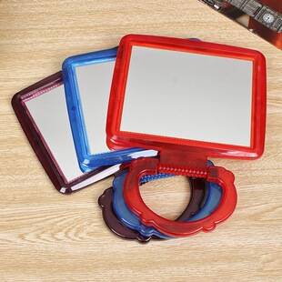 Household Square Makeup Mirror Portable Handheld Dressing Mirror Plastic Frame Glass Mirror 2 Yuan Shop Supply Wholesale