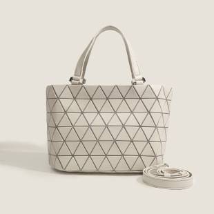 Diamond Geometric Bag, Versatile One-Shoulder Hand-Held Cross-Body Women's Bag, Large-Capacity Frosted Crystal Bag, Fashionable Bucket Bag for Women